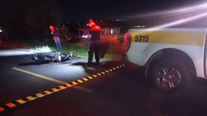 Acidente em Iporã do Oeste que resultou na morte de motociclista.