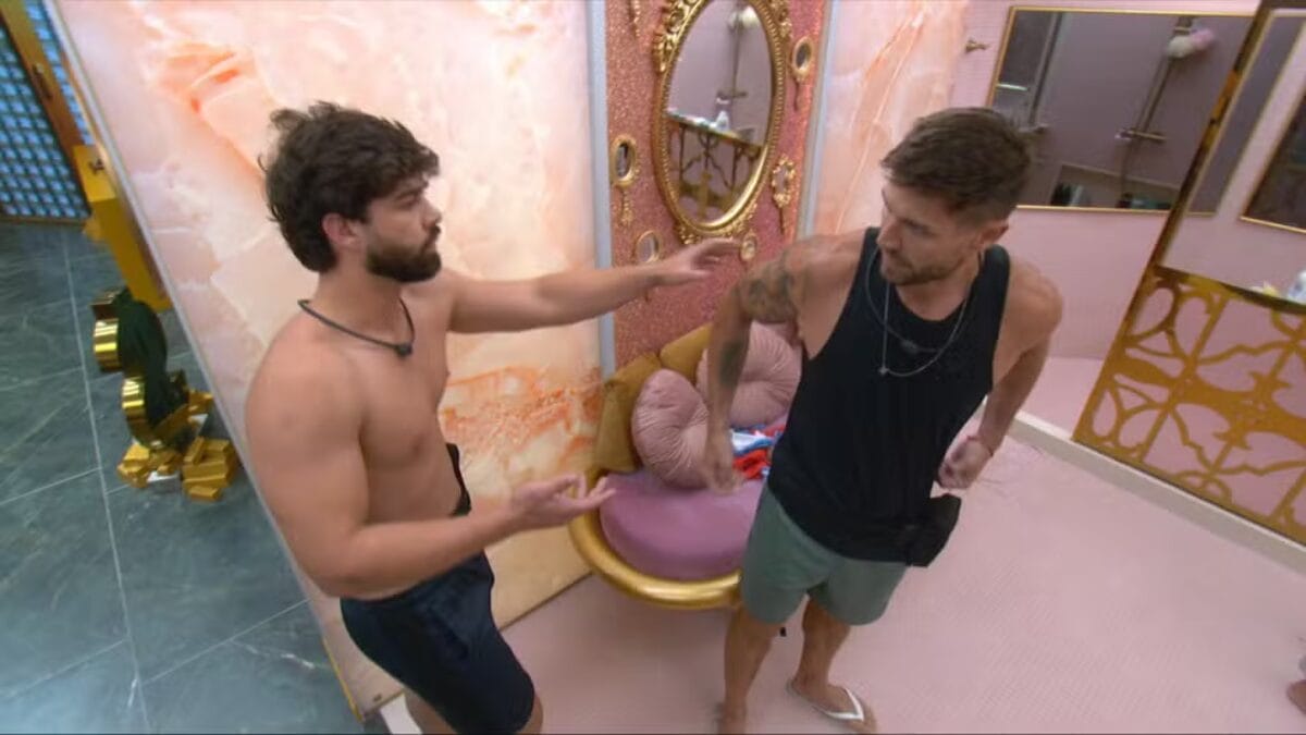 Paulo Augusto e Jonas se desentenderam (Foto: Globo, Reprodução)