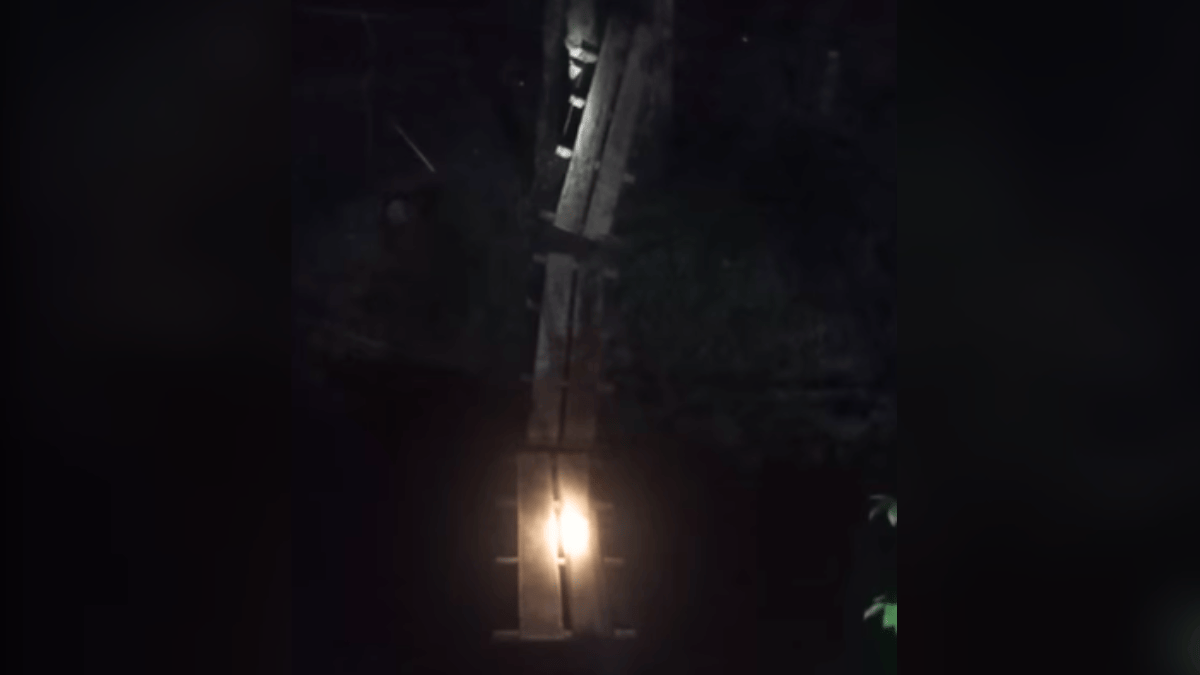 pinguela improvisada no Oeste de SC