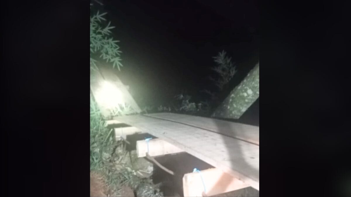 pinguela improvisada no Oeste de SC