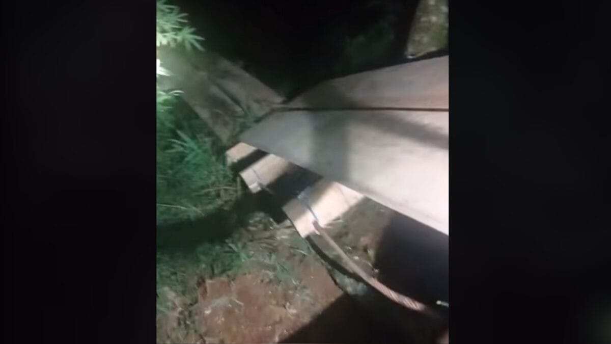 pinguela improvisada no Oeste de SC