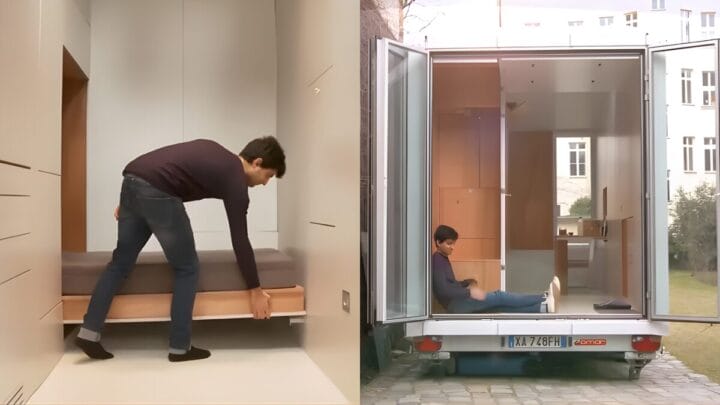 Arquiteto vive em uma casa de 9 metros quadrados que se move