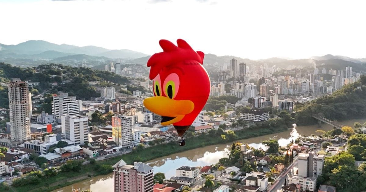 Balão com formato do pica pau