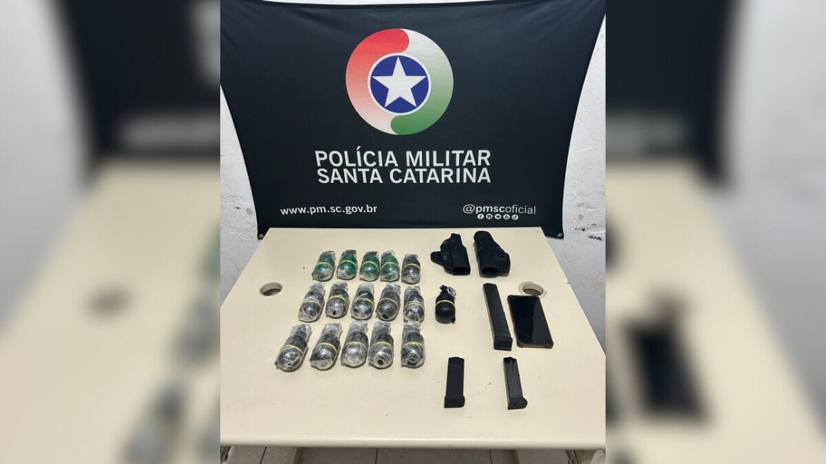Busca por suspeito de esfaquear policial em SC termina com prisão de homem com 16 granadas