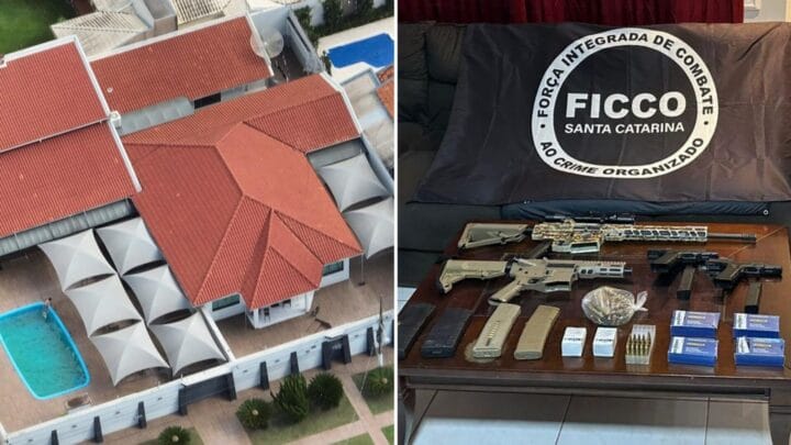 Foragido de SC é preso em fortaleza de segurança com piscina e fuzis na fronteira do Paraguai (2)