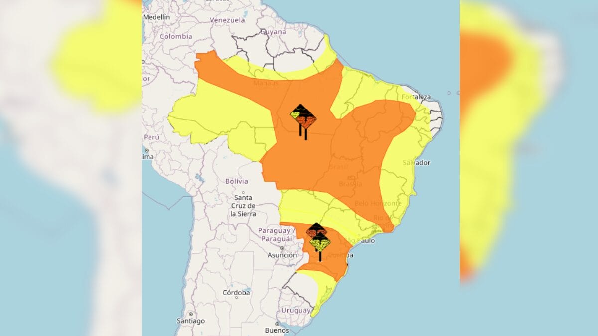 Novo alerta coloca mais da metade Brasil em perigo de tempestades, ventos e chuvas intensas