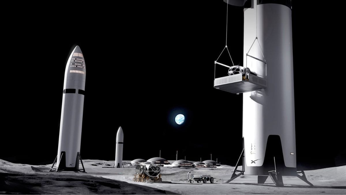SpaceX já trabalha no projeto para montar uma cidade sustentável na Lua (Foto: SpaceX, reprodução)