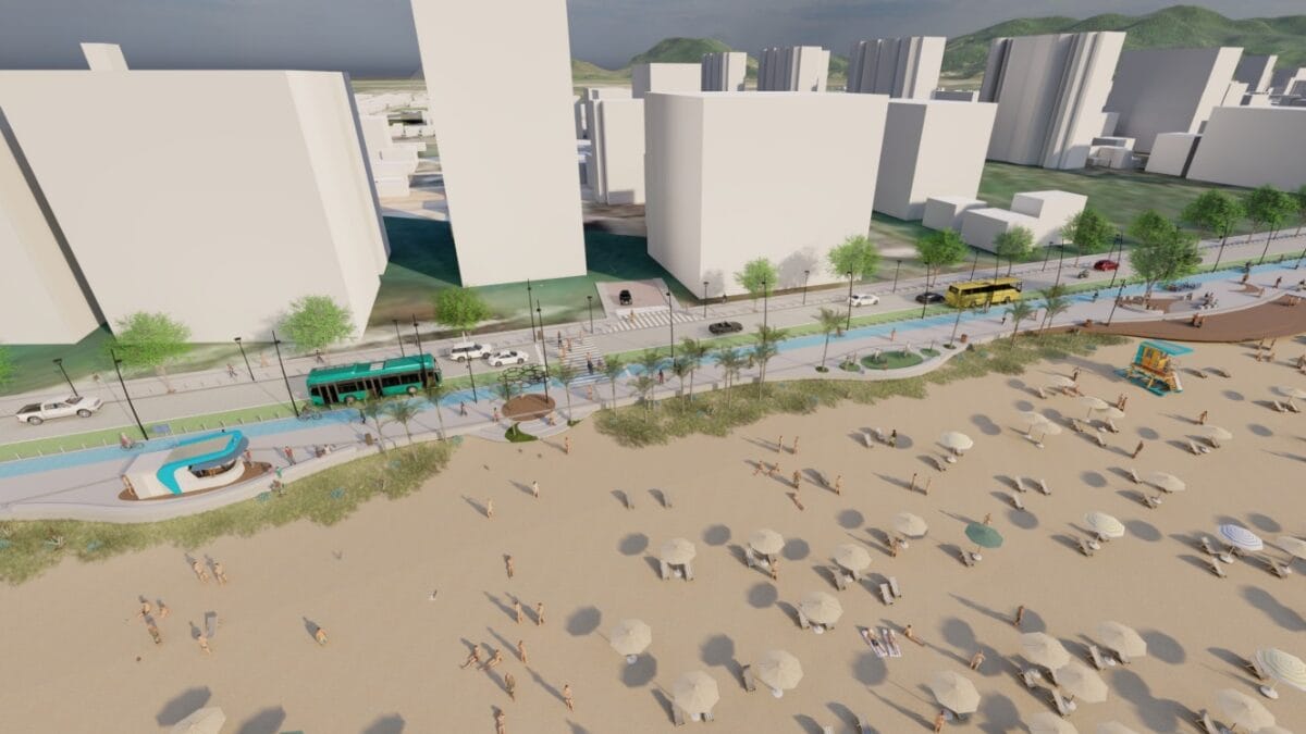 Projeto 3d revela como vai ficar Meia Praia ap&oacute;s alargamento da faixa de areia (Foto: Prefeitura de Itapema, Divulga&ccedil;&atilde;o)