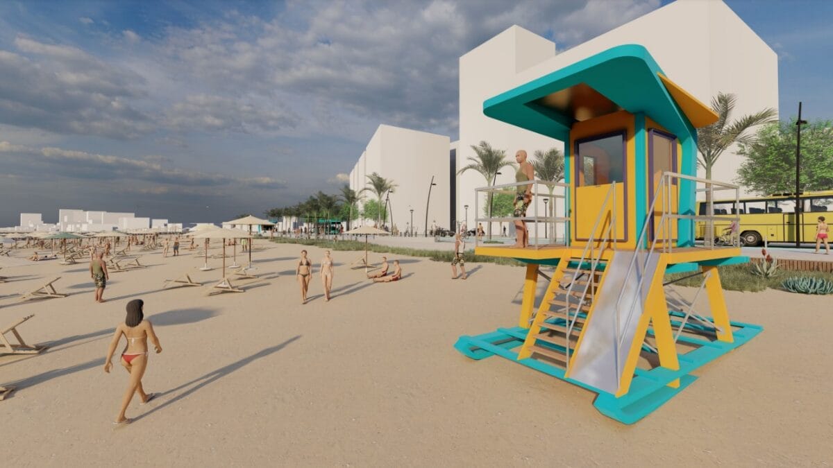 Projeto 3d revela como vai ficar Meia Praia ap&oacute;s alargamento da faixa de areia (Foto: Prefeitura de Itapema, Divulga&ccedil;&atilde;o)