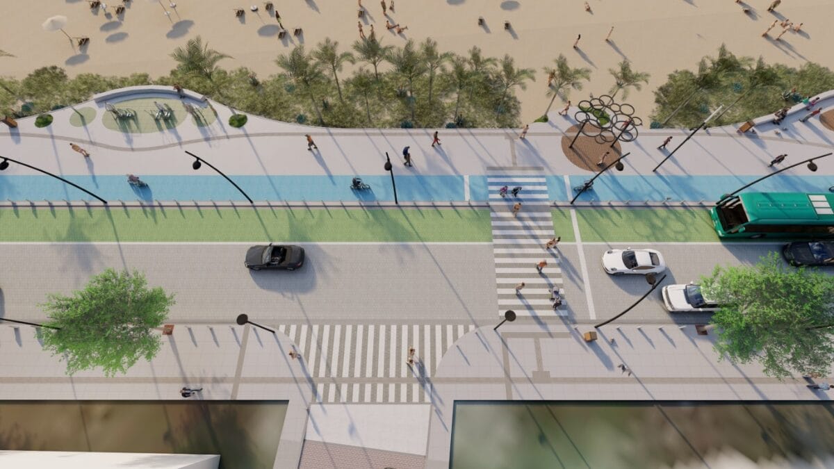 Projeto 3d revela como vai ficar Meia Praia ap&oacute;s alargamento da faixa de areia (Foto: Prefeitura de Itapema, Divulga&ccedil;&atilde;o)