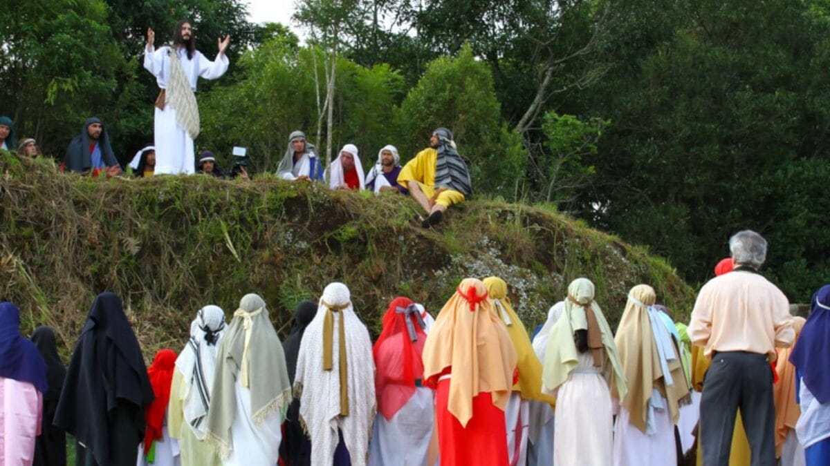 Encena&ccedil;&atilde;o da Paix&atilde;o e Morte de Cristo (Foto: Prefeitura de Ponte Serrada, Divulga&ccedil;&atilde;o)