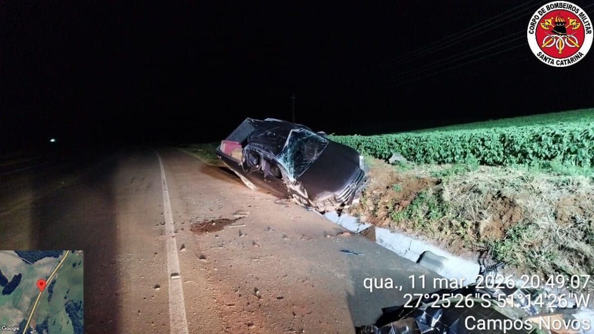 Acidente com morte em Campos Novos