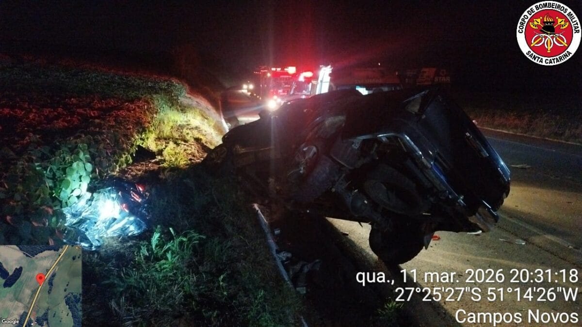 Acidente com morte em Campos Novos