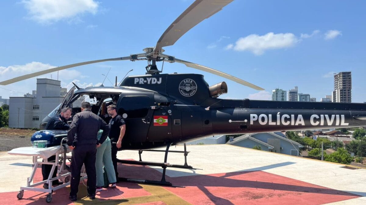 Aeronave auxilia na transferência para salvar recém-nascido no Oeste de SC