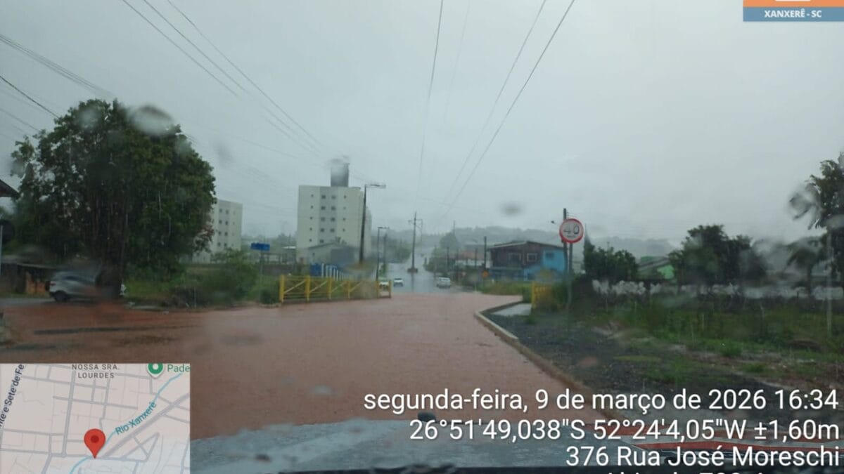 Alagamento em Xanxer&ecirc;