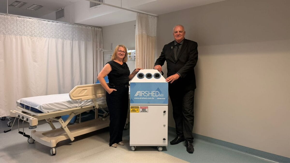 Purificador de ar no Hospital Pequeno Anjo