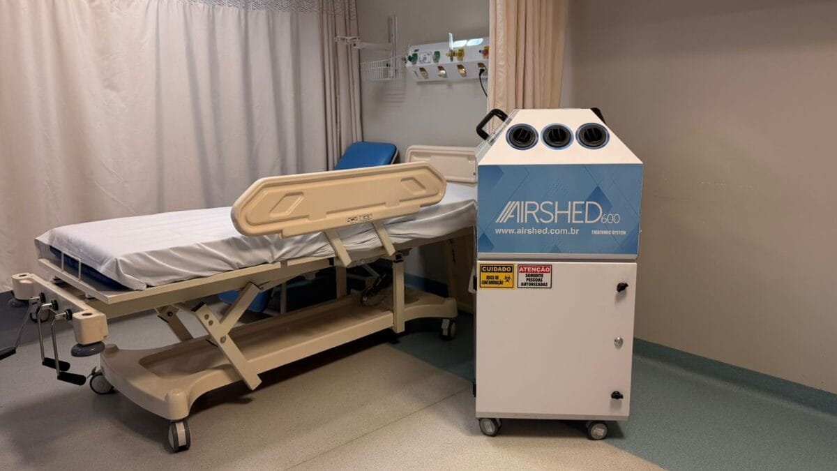 Purificador de ar no Hospital Pequeno Anjo