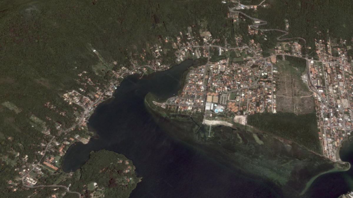 Imagens de sat&eacute;lite da Lagoa da Concei&ccedil;&atilde;o
