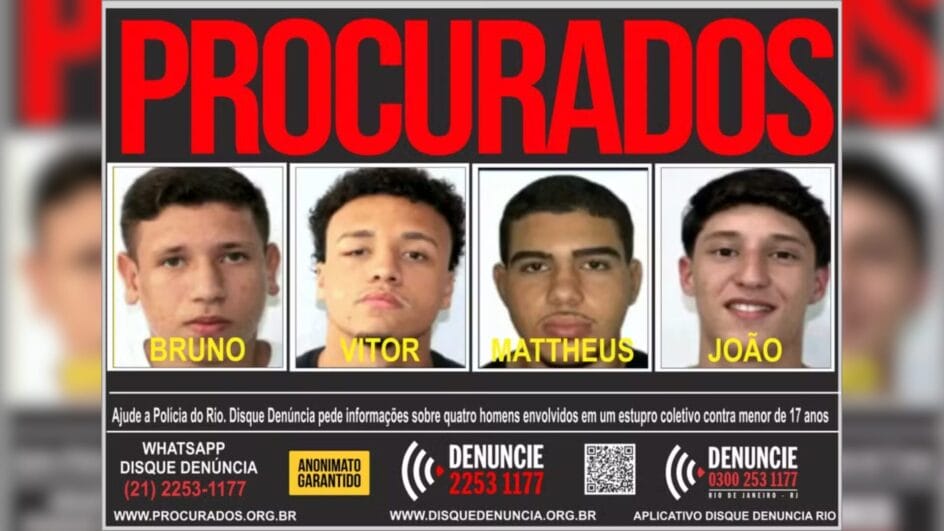 Dois dos 5 envolvidos em estupro coletivo no RJ são acusados de violentar outra jovem