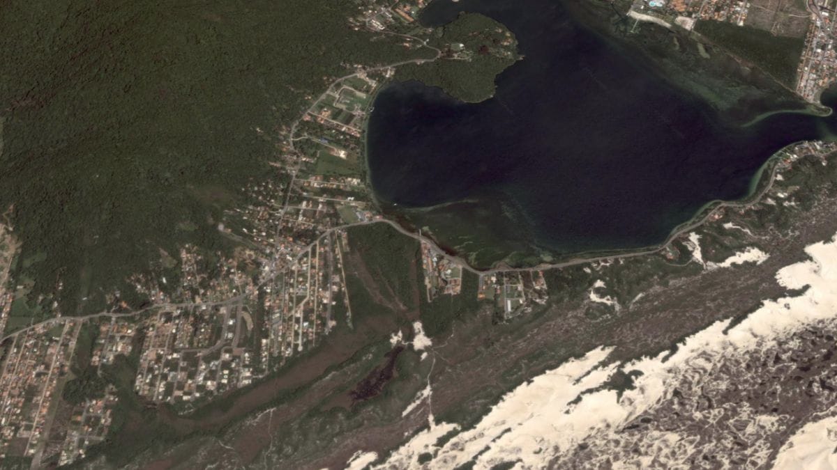 Imagens de sat&eacute;lite da Lagoa da Concei&ccedil;&atilde;o
