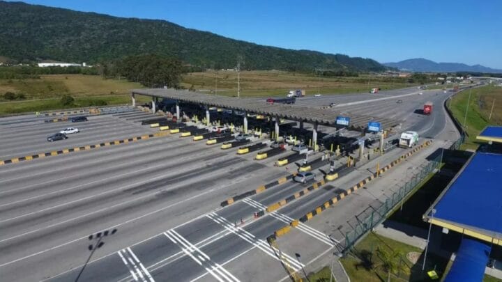 Pedágio na BR-101 Norte, em SC