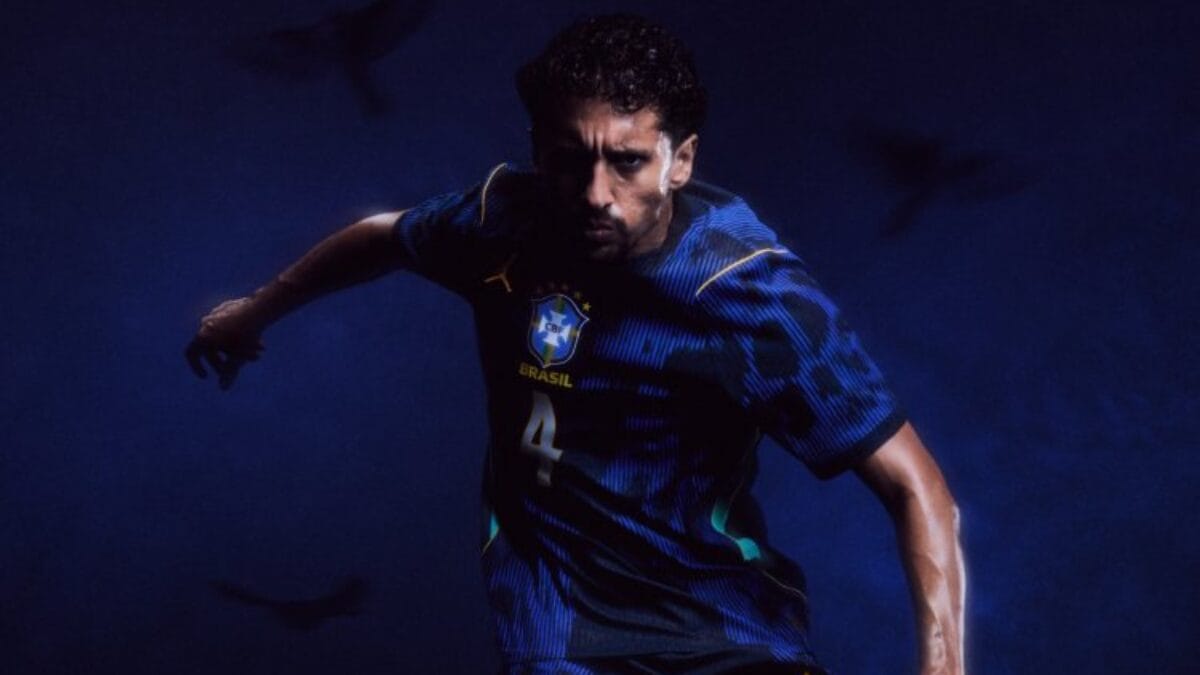 Primeiras imagens do suposto uniforme reserva da sele&ccedil;&atilde;o brasileira na Copa do Mundo de 2026 (Fotos: Reprodu&ccedil;&atilde;o, StashedSNKRS)