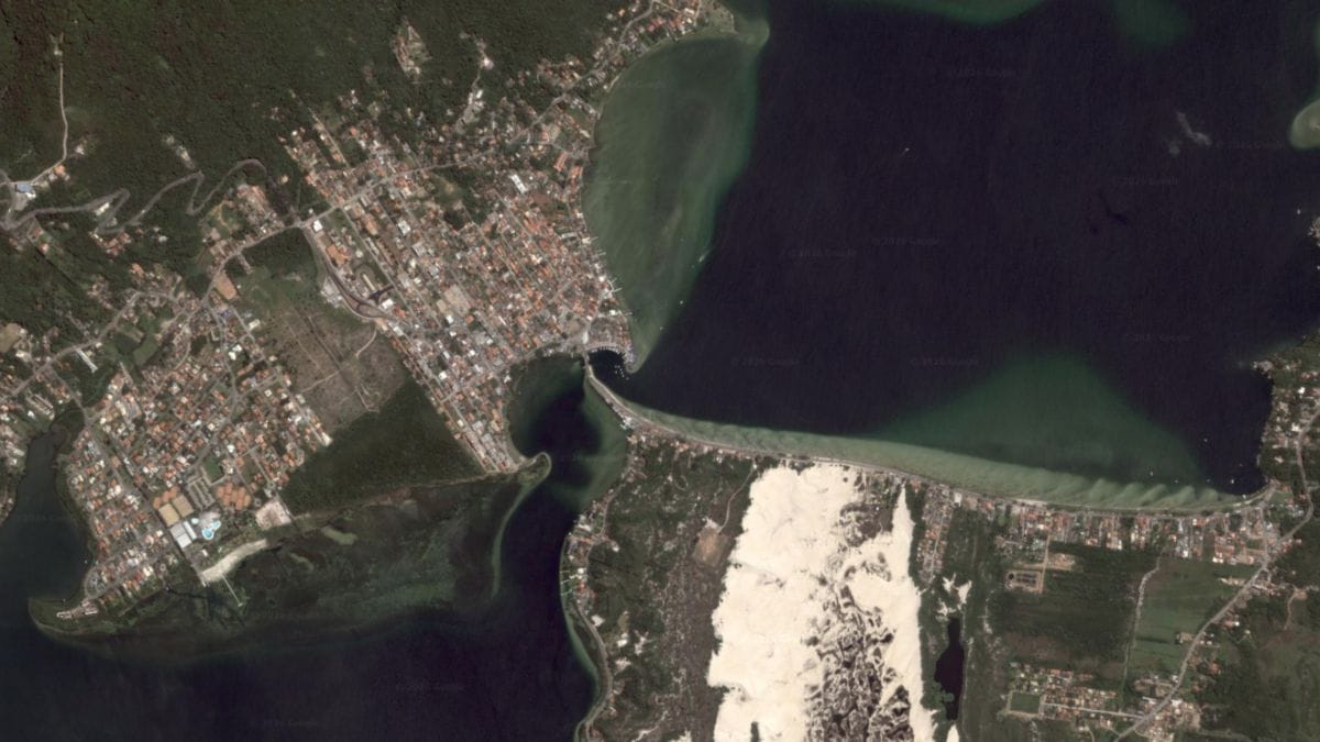 Imagens de sat&eacute;lite da Lagoa da Concei&ccedil;&atilde;o