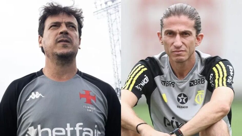 Diniz e Filipe Luís são dois técnicos livres no mercado (Foto: Matheus Lima, Vasco e Gilvan de Souza, CRF)