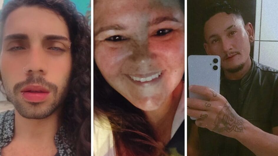 Matheus, Luciani e Alberto eram vizinhos na mesma pousada em Florianópolis (Foto: Reprodução)