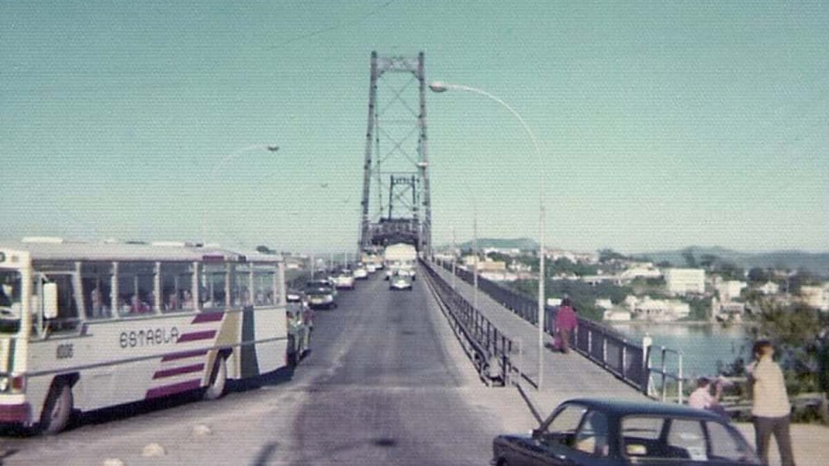 Ponte Hercílio Luz absorvia 43% do tráfego de Florianópolis (Foto: Governo do Estado, Reprodução)