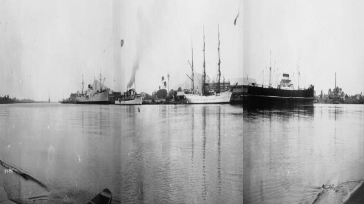 Conhe&ccedil;a como era o Porto de Itaja&iacute; antigamente (Foto: Porto de Itaja&iacute;, Arquivo) 