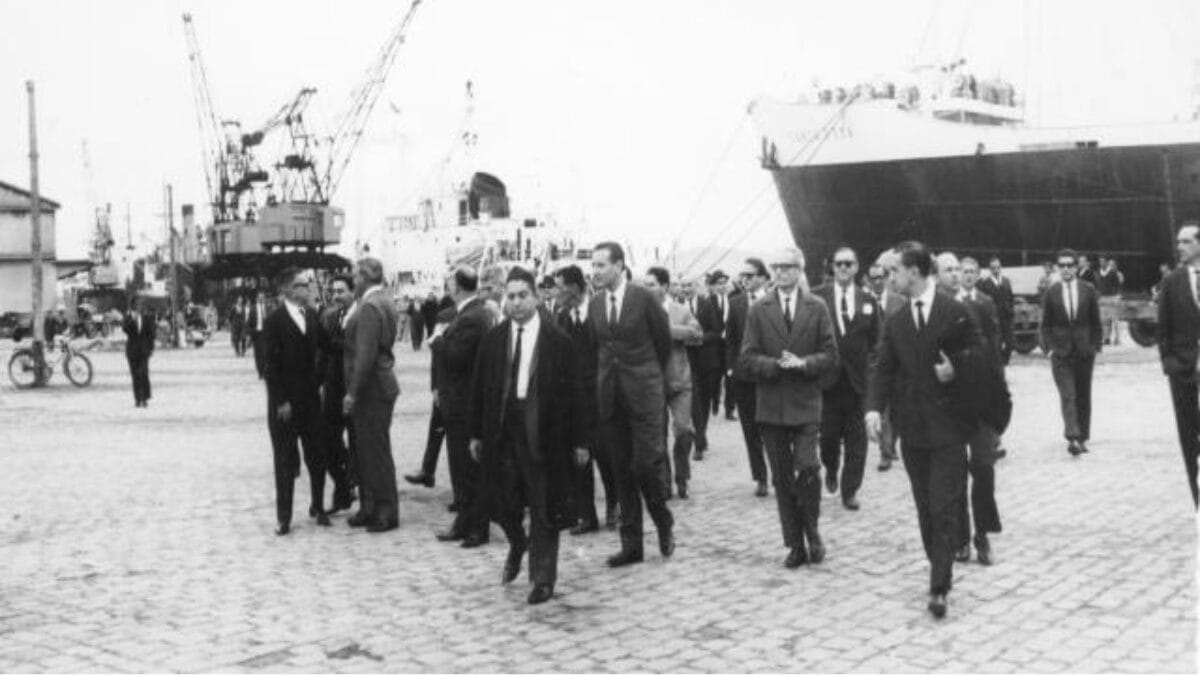 Conhe&ccedil;a como era o Porto de Itaja&iacute; antigamente (Foto: Porto de Itaja&iacute;, Arquivo) 