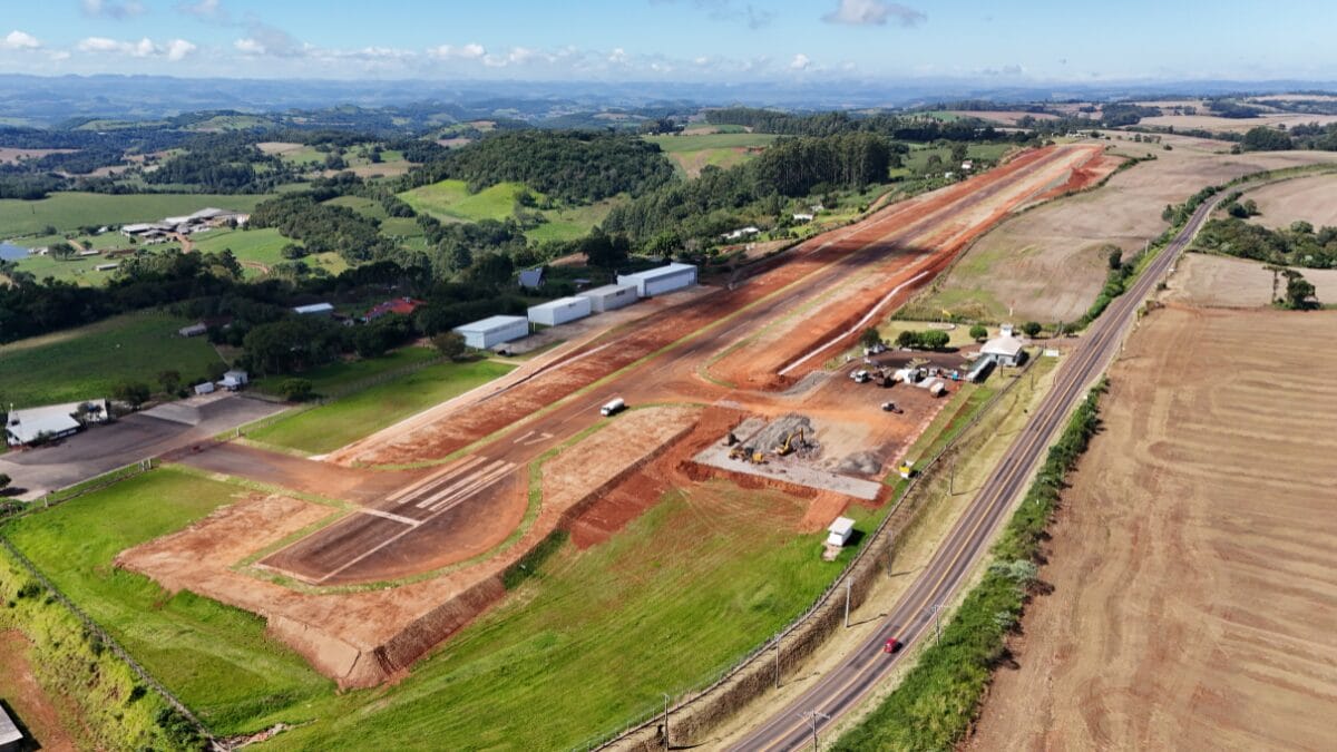 Aeroporto Regional H&eacute;lio Wassun, em S&atilde;o Miguel do Oeste