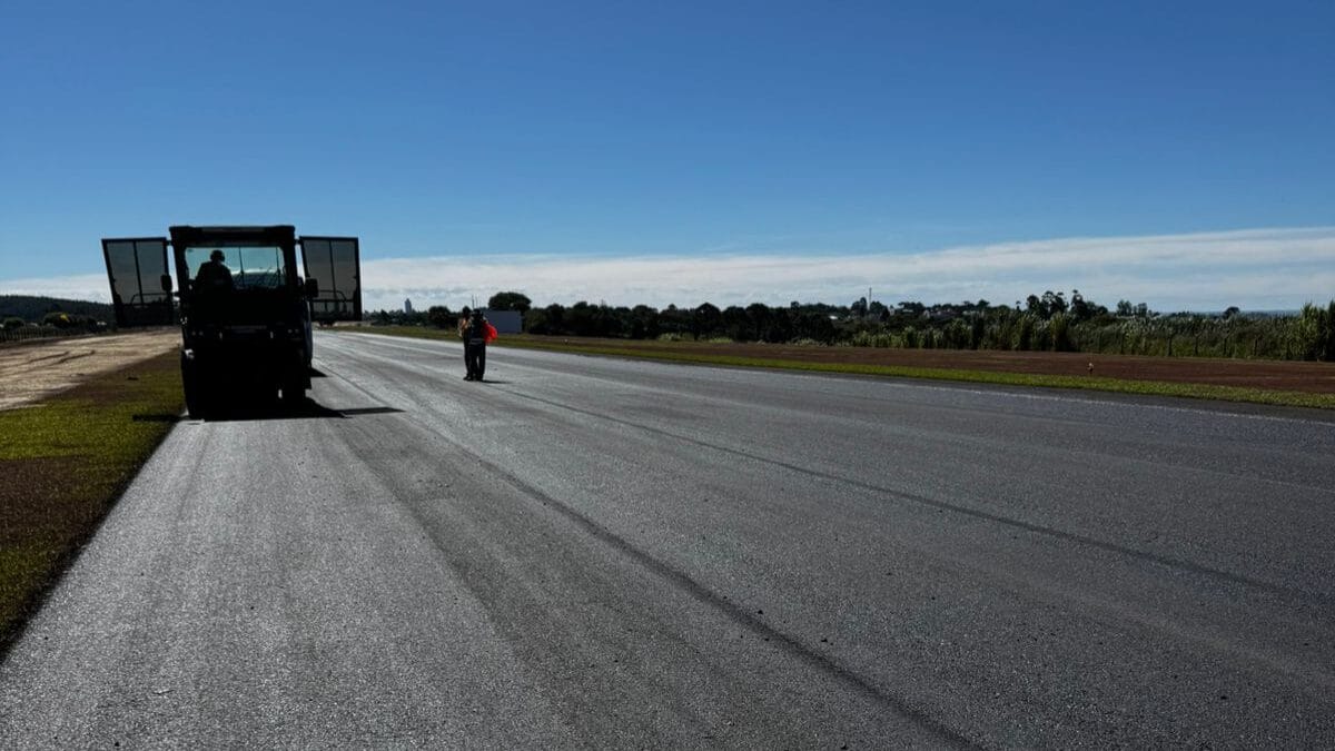 Aeroporto Regional H&eacute;lio Wassun, em S&atilde;o Miguel do Oeste