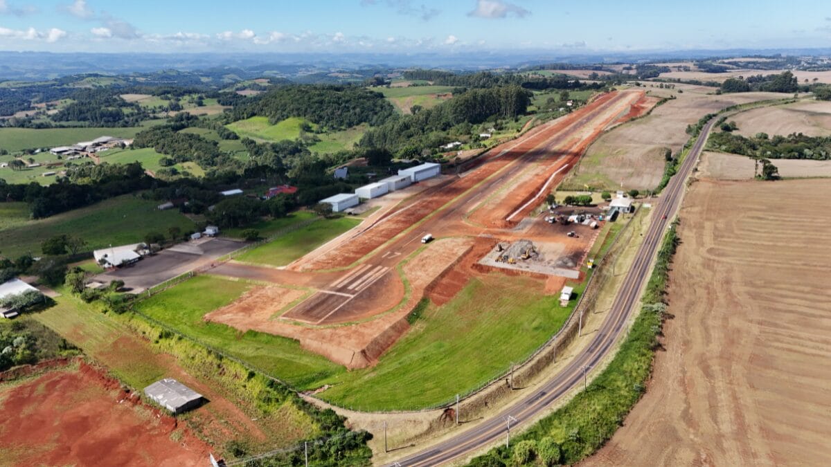 Aeroporto Regional H&eacute;lio Wassun, em S&atilde;o Miguel do Oeste