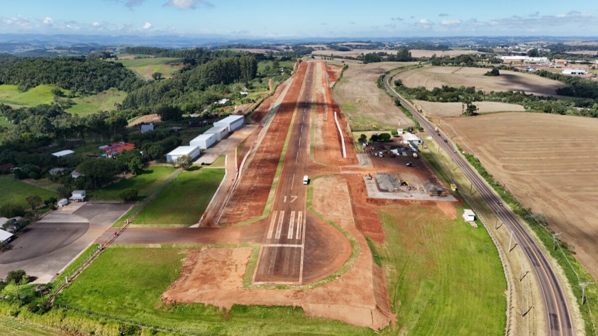 Aeroporto Regional H&eacute;lio Wassun, em S&atilde;o Miguel do Oeste