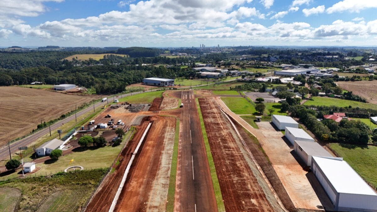 Aeroporto Regional H&eacute;lio Wassun, em S&atilde;o Miguel do Oeste