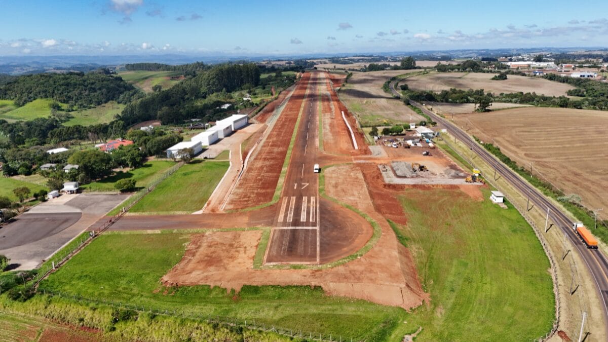 Aeroporto Regional H&eacute;lio Wassun, em S&atilde;o Miguel do Oeste