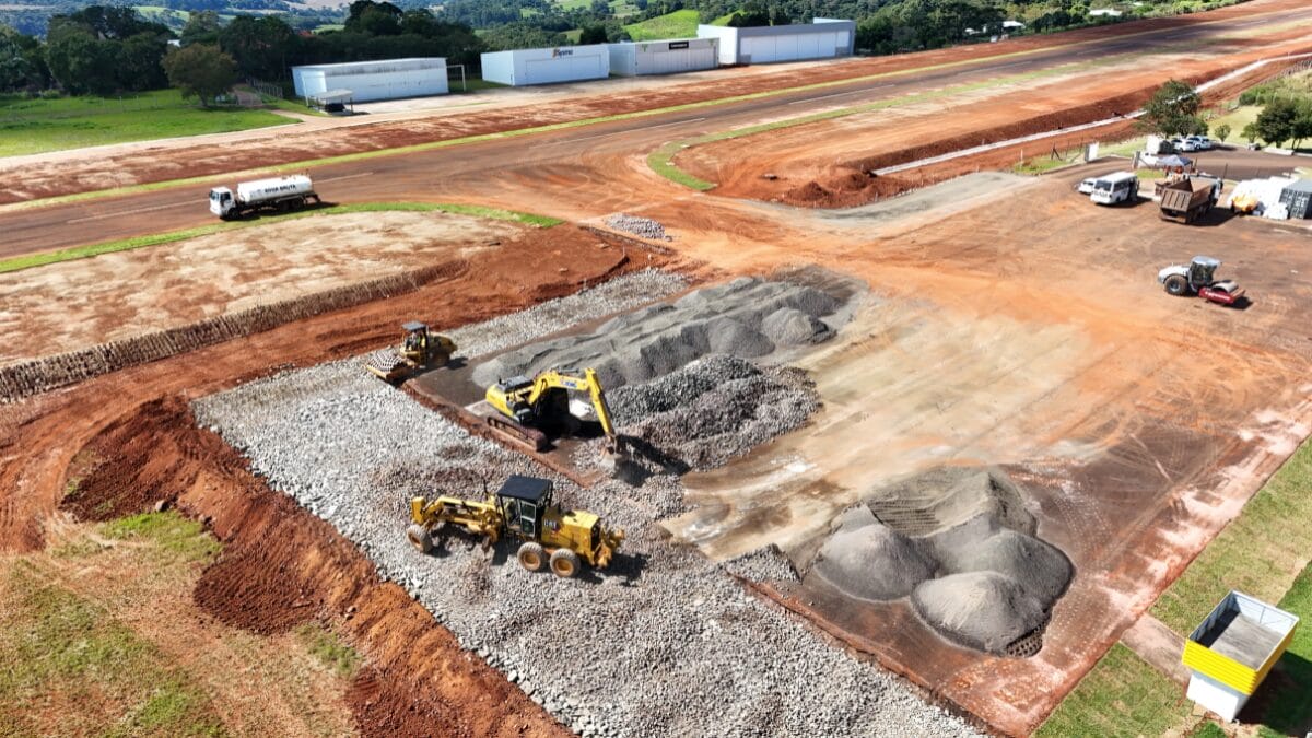 Aeroporto Regional H&eacute;lio Wassun, em S&atilde;o Miguel do Oeste