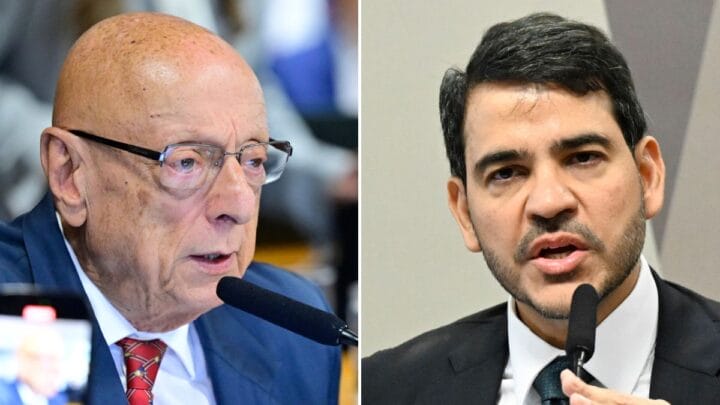 Esperidião Amin e Jorge Messias