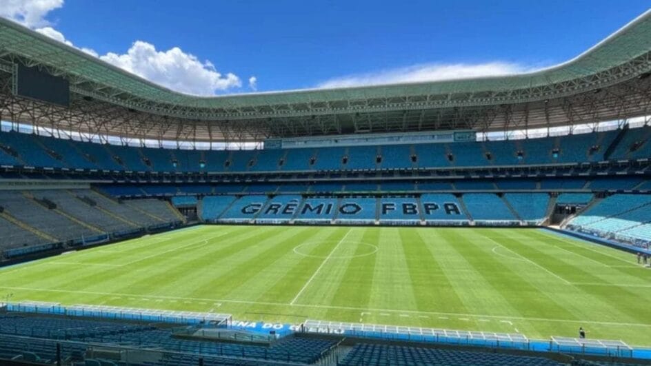 Imagem interna da Arena do Grêmio