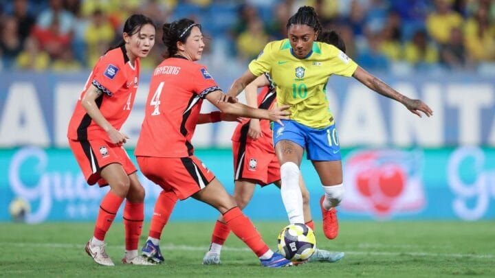 Kerolin durante a goleada sobre a Coreia do Sul, na estreia do FIFA Series (Foto: Lívia Villas Boas, CBF)