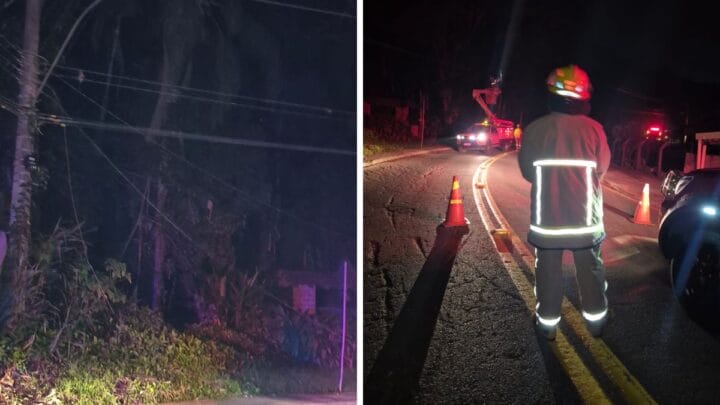 Fiação se rompe e deixa trabalhadores presos dentro de ônibus por quase uma hora em Pomerode