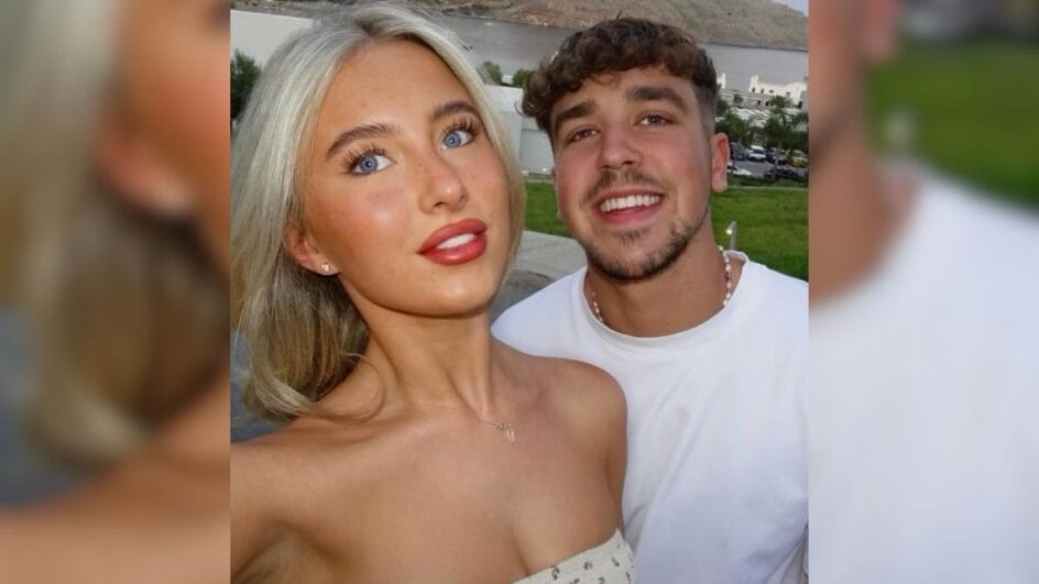 Meia inglês Oliver Arblaster e a namorada Martha Elizabeth Wilder (Foto: Redes sociais, Reprodução)