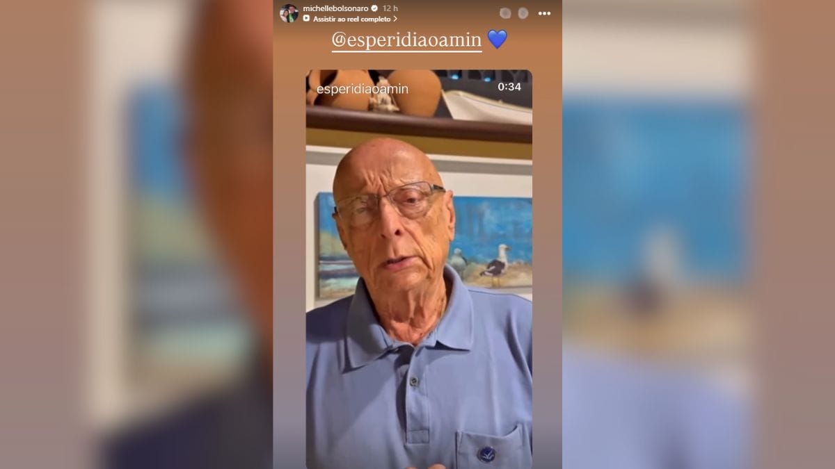 Michelle posta vídeo de Amin nas redes sociais em meio à disputa com Carlos em SC