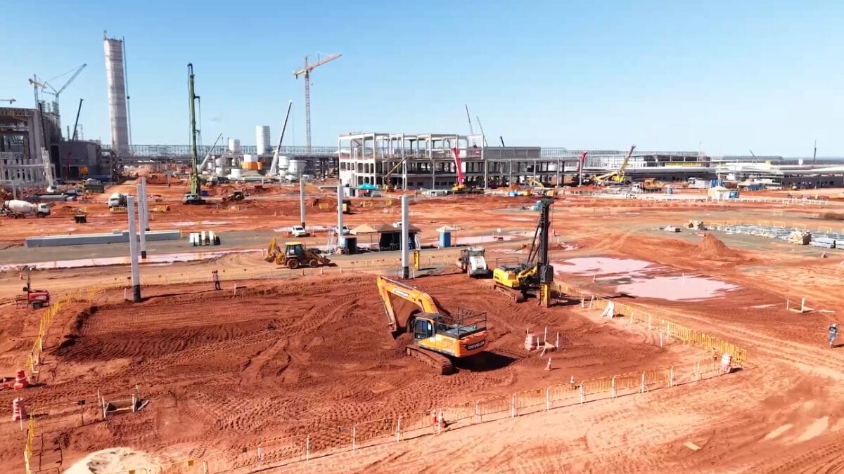 Projeto Sucuri&uacute; megaf&aacute;brica celulose avan&ccedil;o das obras