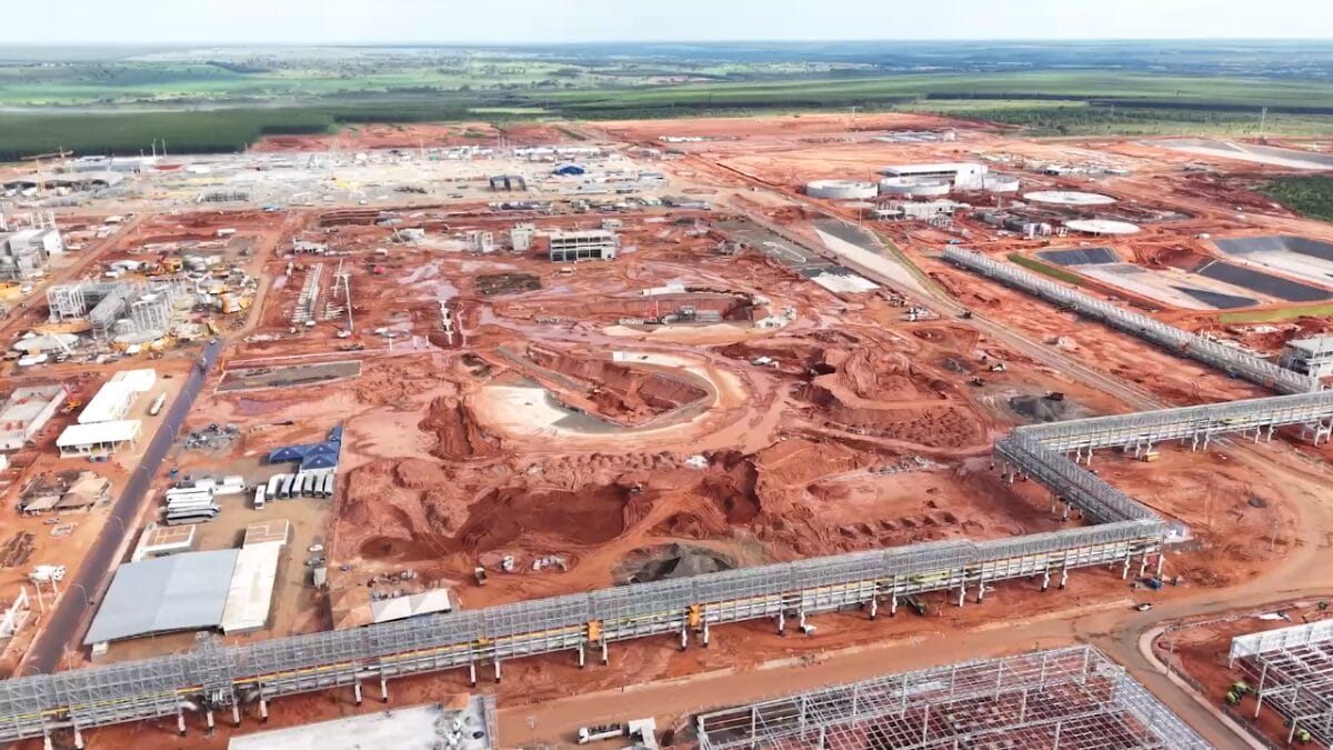 Projeto Sucuri&uacute; megaf&aacute;brica celulose avan&ccedil;o das obras