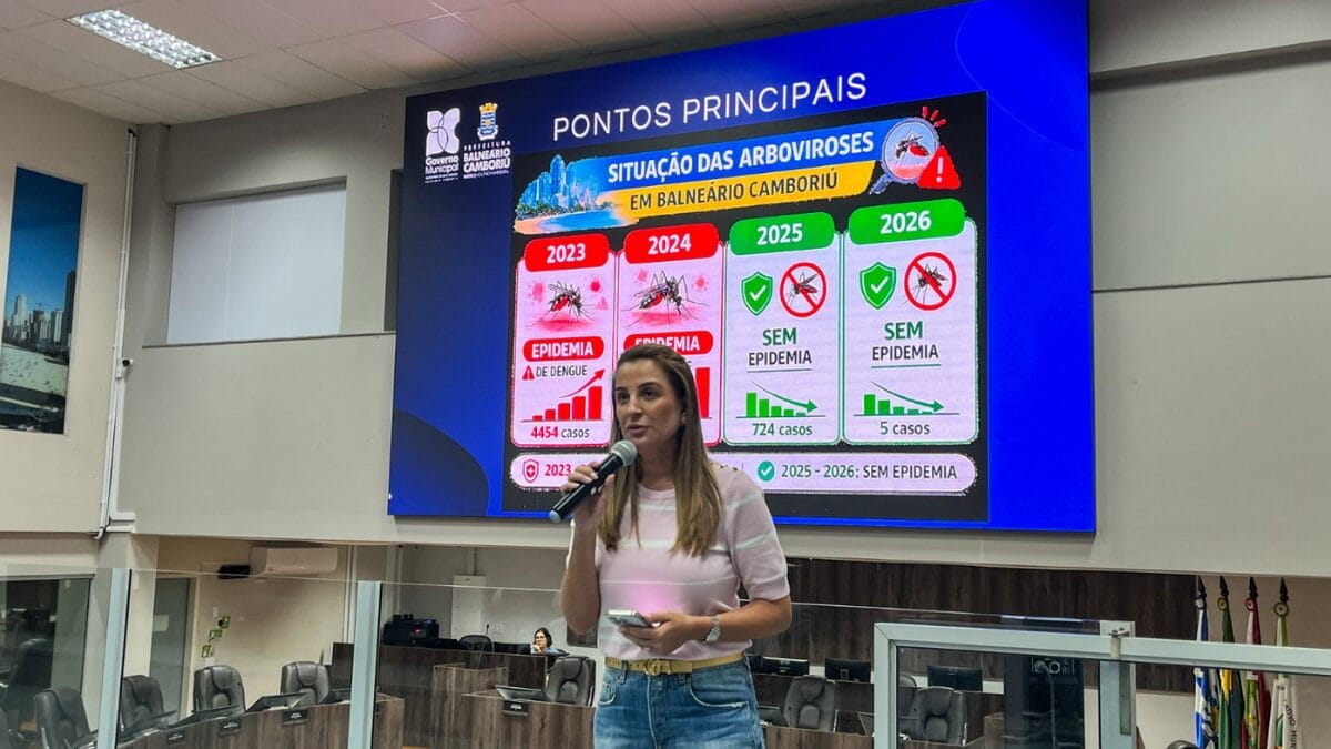 Redu&ccedil;&atilde;o de casos de dengue em Balne&aacute;rio Cambori&uacute;