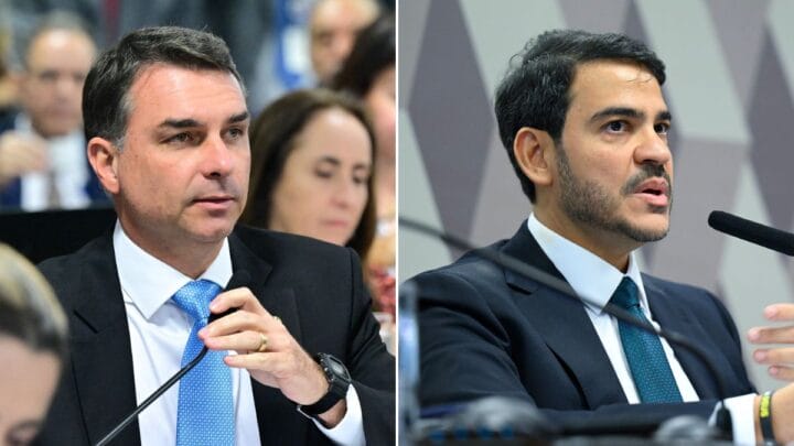 Flávio Bolsonaro e Jorge Messias
