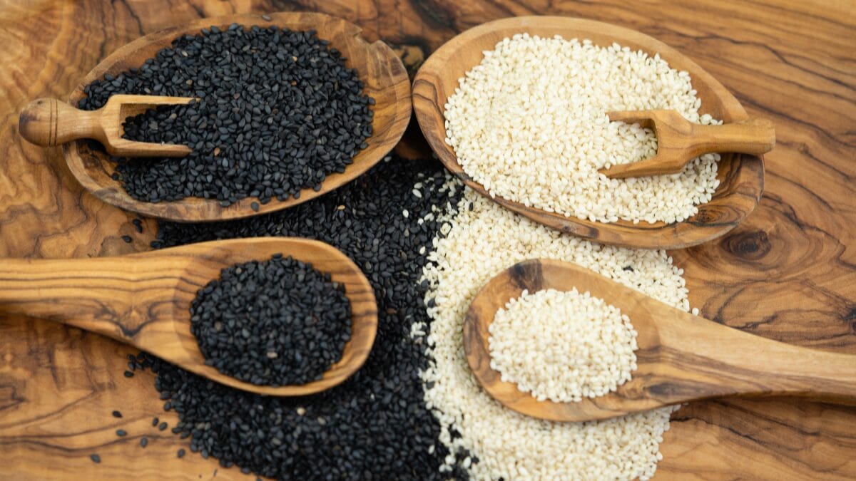 gergelim branco e preto